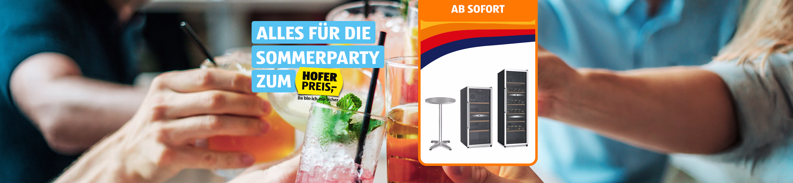 Weintemperierschrank und anderes f&uuml;r die Feier zum HOFER Preis